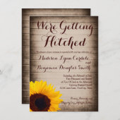 Zonnebloemhout dat gehitte weddenschappen krijgt kaart (Voorkant / Achterkant)