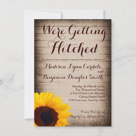 Zonnebloemhout dat gehitte weddenschappen krijgt kaart (Voorkant)