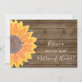 Zonnebloemhout... zal jij mijn matron zijn. kaart (Voorkant)