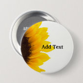 Zonnebloemige sjabloon, vetgedrukt, ronde button 7,6 cm (Voorkant /achterkant)