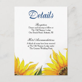 Zonnebloemkaart Informatiekaartje