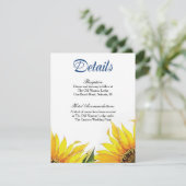 Zonnebloemkaart Informatiekaartje (Staand voorkant)