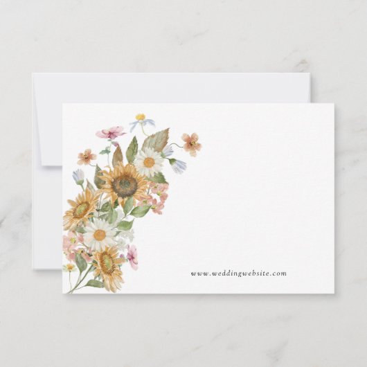 Zonnebloemkaart RSVP (Achterkant)