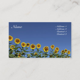 Zonnebloemkaart Visitekaartje