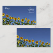 Zonnebloemkaart Visitekaartje (Voorkant / Achterkant)