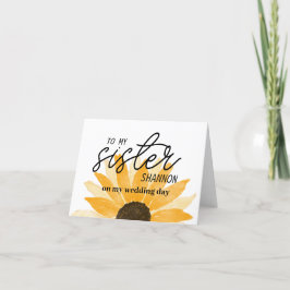 Zonnebloemkaart voor mijn zus bedankkaart