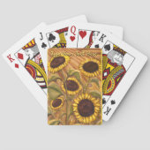 Zonnebloemkaarten Aangepaste kleerkaarten voor kun Pokerkaarten (Achterkant)