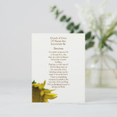 Zonnebloemkaarten II Informatiekaartje (Staand voorkant)