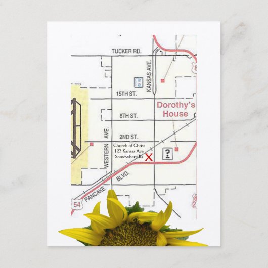 Zonnebloemkaarten II Informatiekaartje (Achterkant)