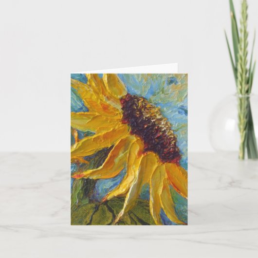 Zonnebloemkaartje Kaart (Voorkant)
