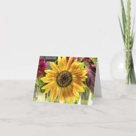 Zonnebloemkaartje Kaart