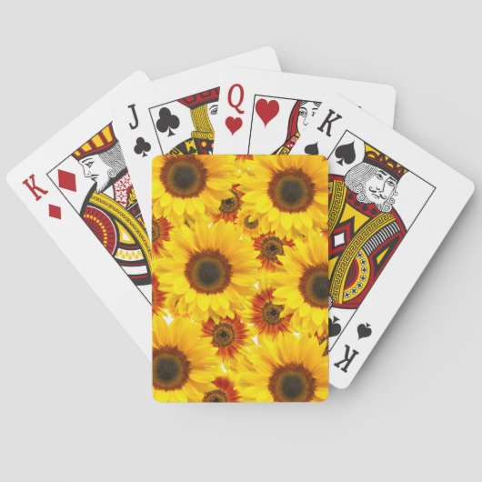 Zonnebloemkaartjes Pokerkaarten (Achterkant)