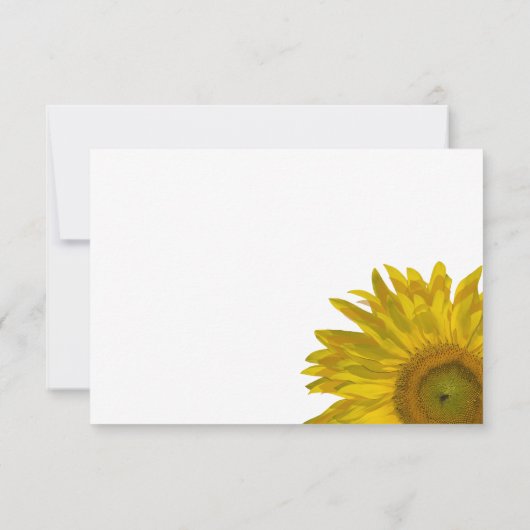 Zonnebloemkaartjes voor gebrande bakkerij notitiekaartje (Achterkant)