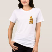 Zonnebloemkabouter Verborgen Glimlaches Onder het Tri-Blend Shirt (Voorkant)