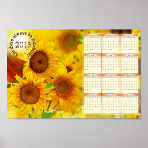 Zonnebloemkalender 2013 poster