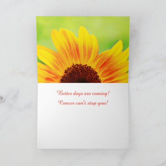 Zonnebloemkanker Aanmoediging Kaart (Binnen)