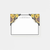 Zonnebloemkant van het bureau van post-it® notes (Voorkant)