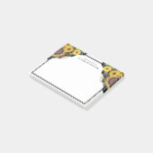 Zonnebloemkant van het bureau van post-it® notes (Schuin)