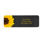 zonnebloemkarton, bijtend bloemmeel etiket (Voorkant)