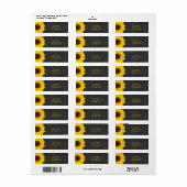 zonnebloemkarton, bijtend bloemmeel etiket (Full Sheet)