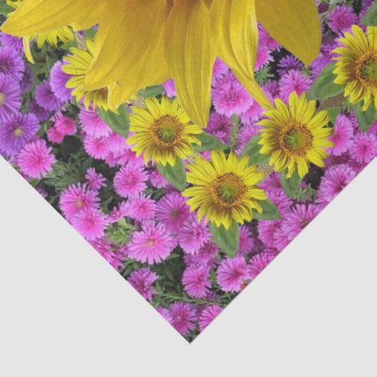 Zonnebloemkarton Tissuepapier (Detail)