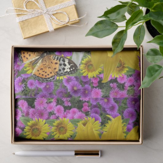 Zonnebloemkarton Tissuepapier (Geschenk)