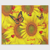 Zonnebloemkarton Veldmatte omslagpapier Cadeaupapier (Vlak)