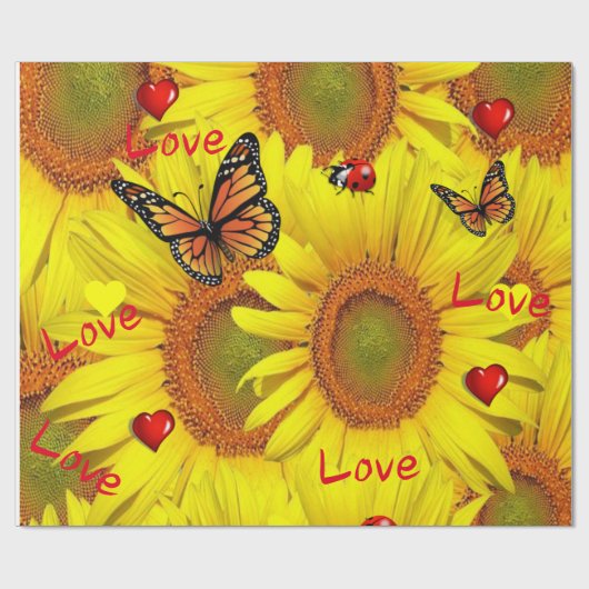 Zonnebloemkarton Veldmatte omslagpapier Cadeaupapier (Vlak)