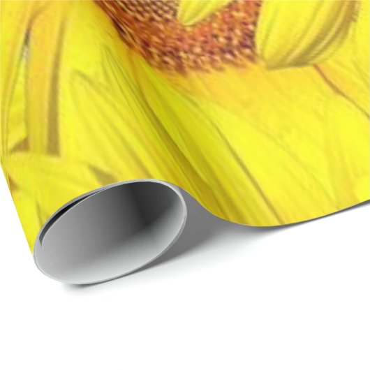 Zonnebloemkarton Veldmatte omslagpapier Cadeaupapier (Rol Hoek)