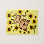 Zonnebloemkat Puzzles Legpuzzel (Horizontaal)