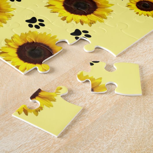 Zonnebloemkat Puzzles Legpuzzel (Zijkant)