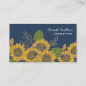 Zonnebloemketch design, Floral Visitekaartje (Voorkant)