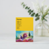 Zonnebloemkjes en ZWARTE ROOSTER, geel Visitekaartje (Staand voorkant)