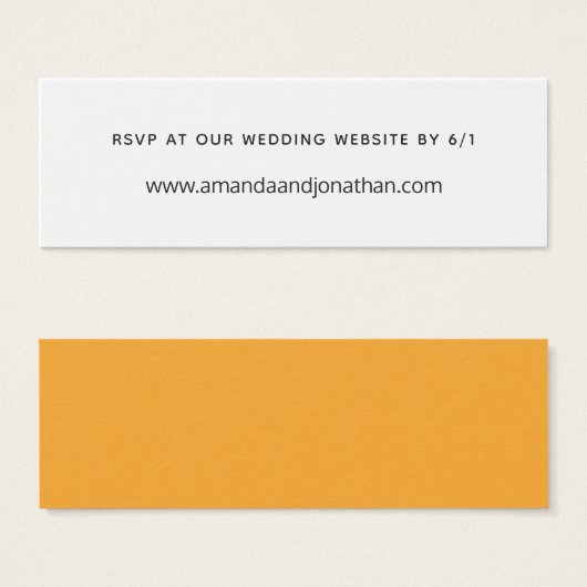 Zonnebloemkleur Mini Visitekaartjes (Voorkant /achterkant)