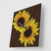 Zonnebloemklokjes Geel Zonnebloem Vierkante Klok (Hoek)