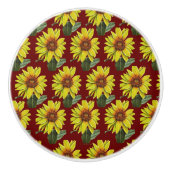 Zonnebloemknobbels Keramische Knop (Voorkant)