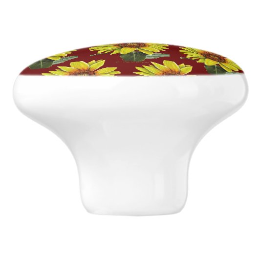 Zonnebloemknobbels Keramische Knop (Zijkant)