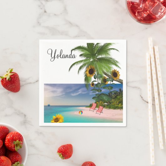 Zonnebloemknollen Servet (Insitu)