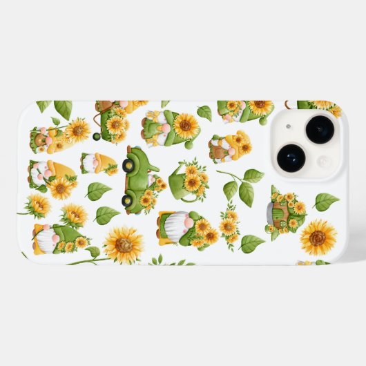 Zonnebloemkoffer | Gnome Spring Case-Mate iPhone Case (Achterkant (horizontaal))