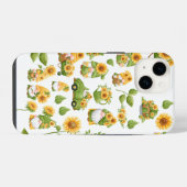 Zonnebloemkoffer | Gnome Spring iPhone Hoesje (Achterkant horizontaal)