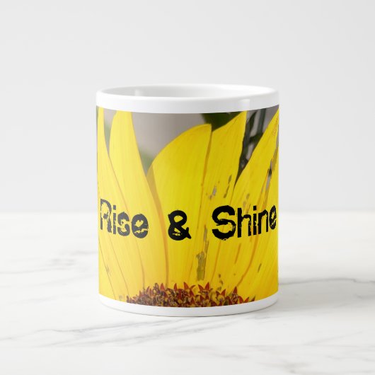 zonnebloemkoffiekopje grote koffiekop (Voorkant)