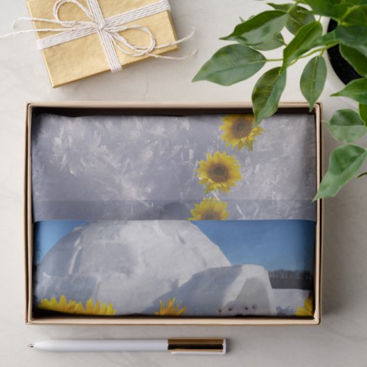 Zonnebloemkool, Beer Tissuepapier (Geschenk)