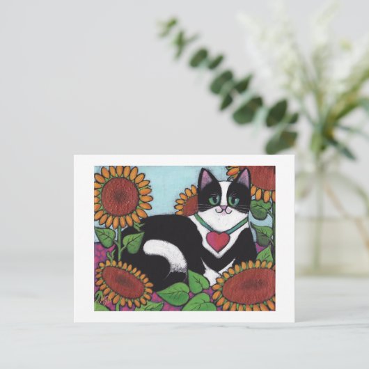 Zonnebloemkool Briefkaart (Staand voorkant)