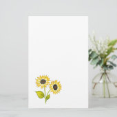 Zonnebloemkool Briefpapier (Staand voorkant)