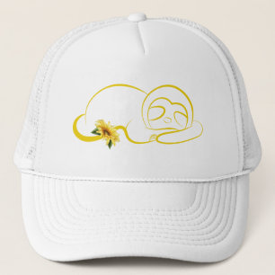 Zonnebloemkool en luiken voor grafische doeleinden trucker pet