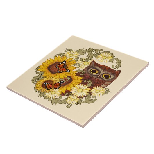 Zonnebloemkool Tegeltje (Zijkant)