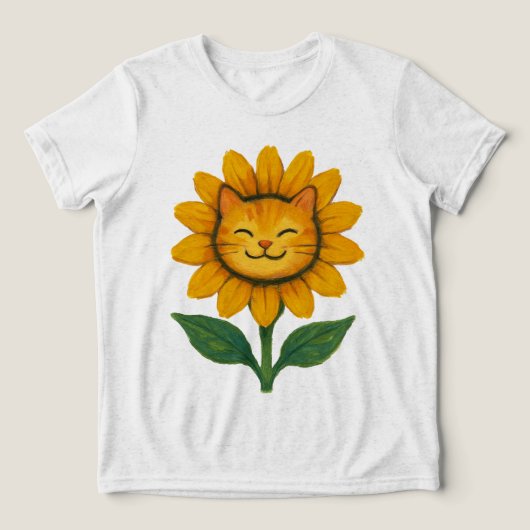 Zonnebloemkool Tri-Blend Shirt (Design voorkant)