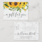 Zonnebloemkool voor kleine bedrijven Cadeaubon Notitiekaartje (Voorkant / Achterkant)