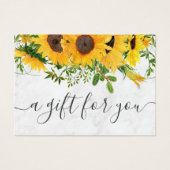 Zonnebloemkool voor kleine bedrijven Cadeaubon Visitekaartje (Voorkant)