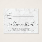 Zonnebloemkool voor kleine bedrijven Cadeaubon Visitekaartje (Achterkant)